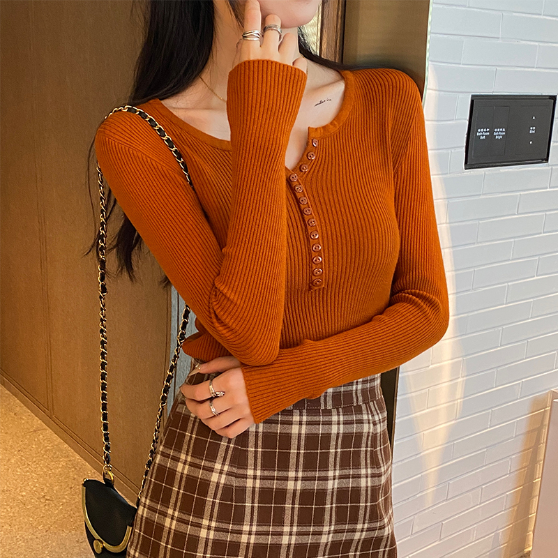 Women's V-Neck Knit Sweater 2026 Autumn Winter Pullover Slim Fit Long Sleeve Top - Image 5