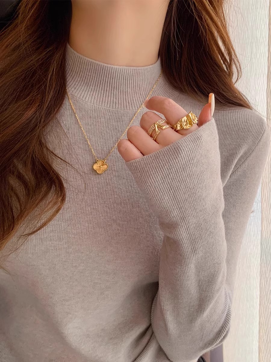 Women's Half Turtleneck Knit Base Layer Sweater Slim Fit Long Sleeve Top - Image 2